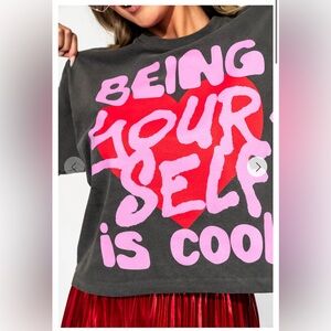 Dressed in LALA Being Yourself Is Cool Tee - L/XL